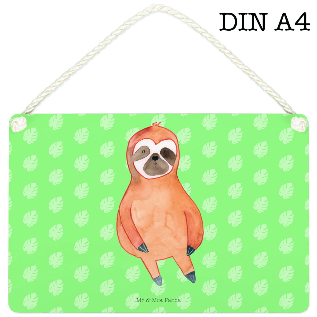 Decorative sign sloth Satisfied Sloth, sloth, trend animal, happy, break, relax, contented, favorite animal, happiness, lazy