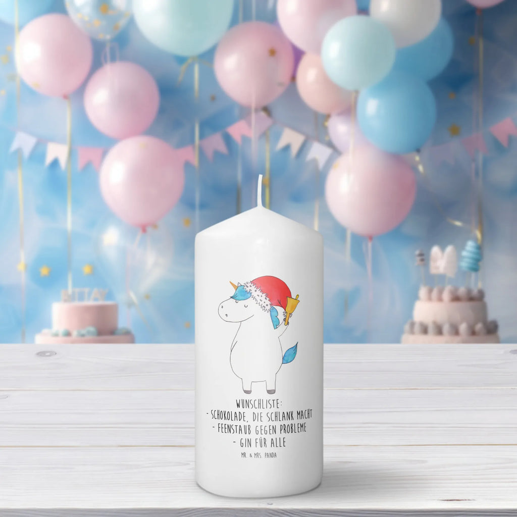 Candle unicorn Santa Claus Kerze, Taufkerze, Kommunionskerze, Geburtstagskerze, Geschenk Kerze, Taufgeschenk Kerze, Kerze mit Druck, Besondere Kerze, Geschenkidee Kerze, Kerze für Kommunion, Geburtstag Kerze, Kommunion Kerze, Einhorn, Einhörner, Einhorn Deko, Unicorn, Gin, Schokolade, Schoki, Weihnachten, Weihnachtsmann, Nikolaus, Wunschzettel, Wunschliste, Feenstaub