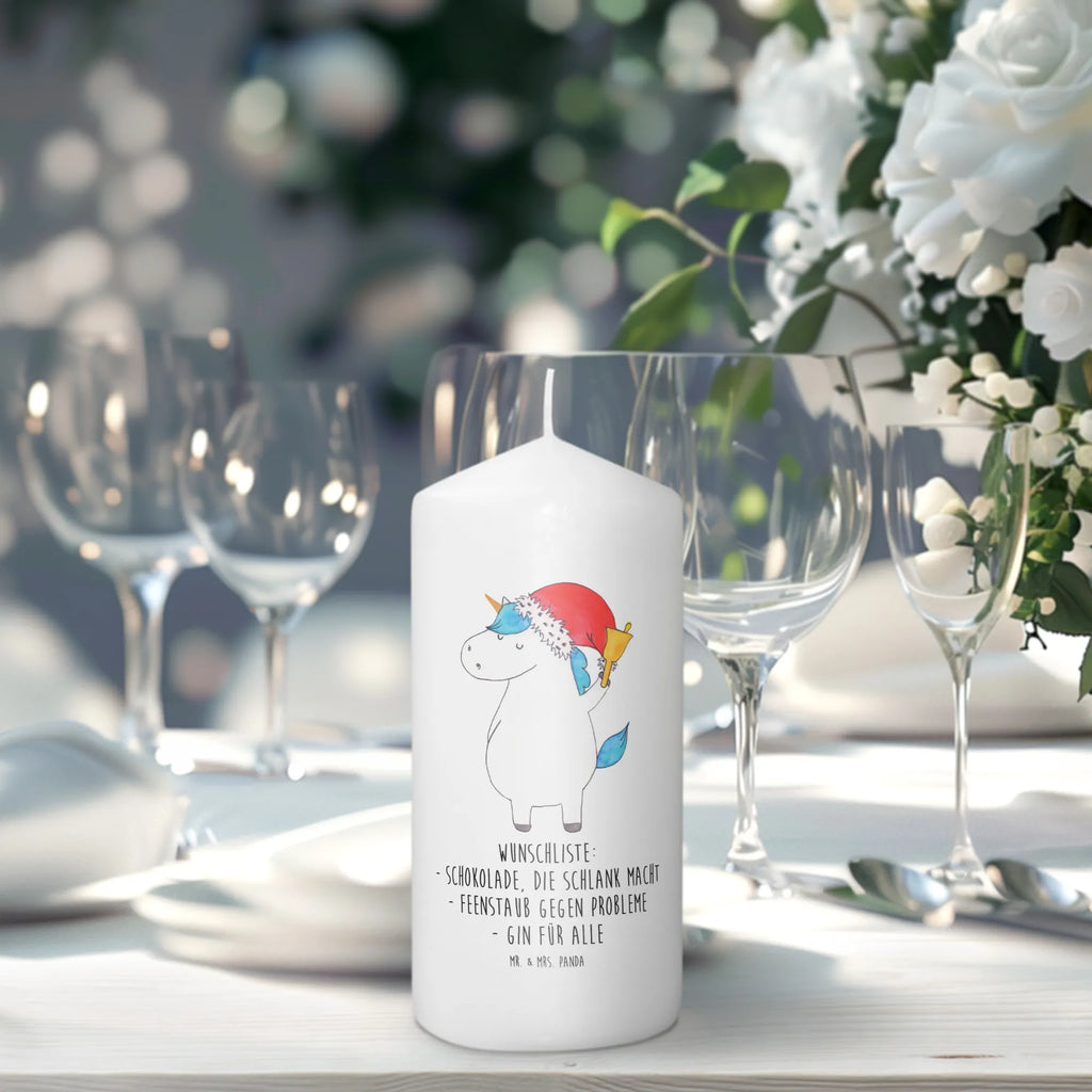 Candle unicorn Santa Claus Kerze, Taufkerze, Kommunionskerze, Geburtstagskerze, Geschenk Kerze, Taufgeschenk Kerze, Kerze mit Druck, Besondere Kerze, Geschenkidee Kerze, Kerze für Kommunion, Geburtstag Kerze, Kommunion Kerze, Einhorn, Einhörner, Einhorn Deko, Unicorn, Gin, Schokolade, Schoki, Weihnachten, Weihnachtsmann, Nikolaus, Wunschzettel, Wunschliste, Feenstaub