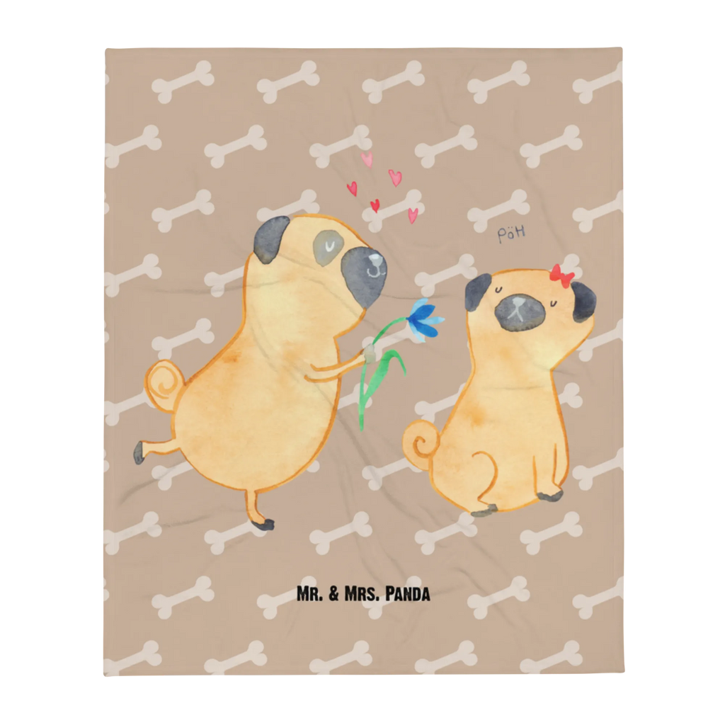 Kocyk dla niemowląt mops Zakochani Pies, motyw psa, zwierzę domowe, rasa psa, miłośnik zwierząt, właściciel psa, powiedzenia