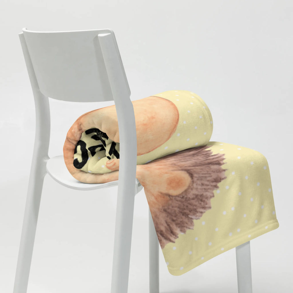 Kocyk dla niemowląt jeż kawałek ciasta Motywy zwierzęce, dobra energia, zabawne powiedzonka, zwierzęta