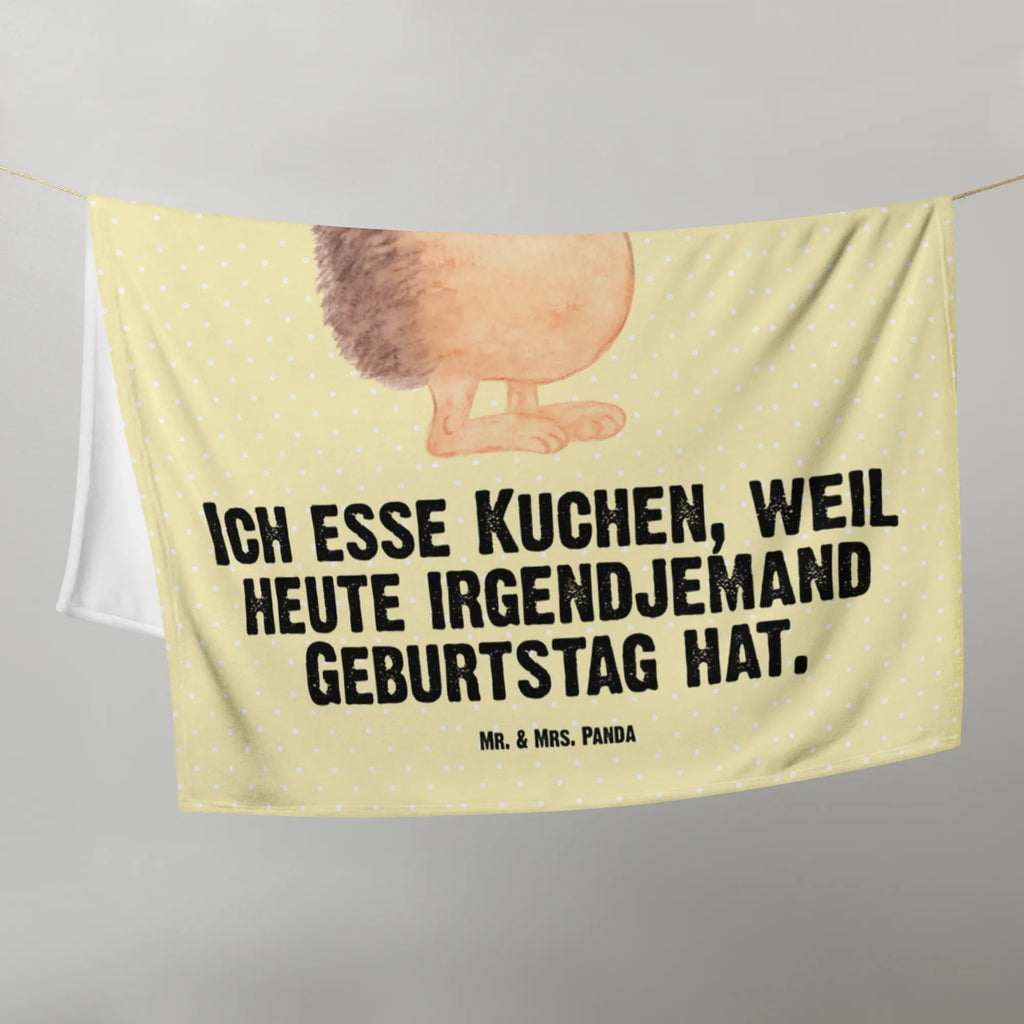 Kocyk dla niemowląt jeż kawałek ciasta Motywy zwierzęce, dobra energia, zabawne powiedzonka, zwierzęta