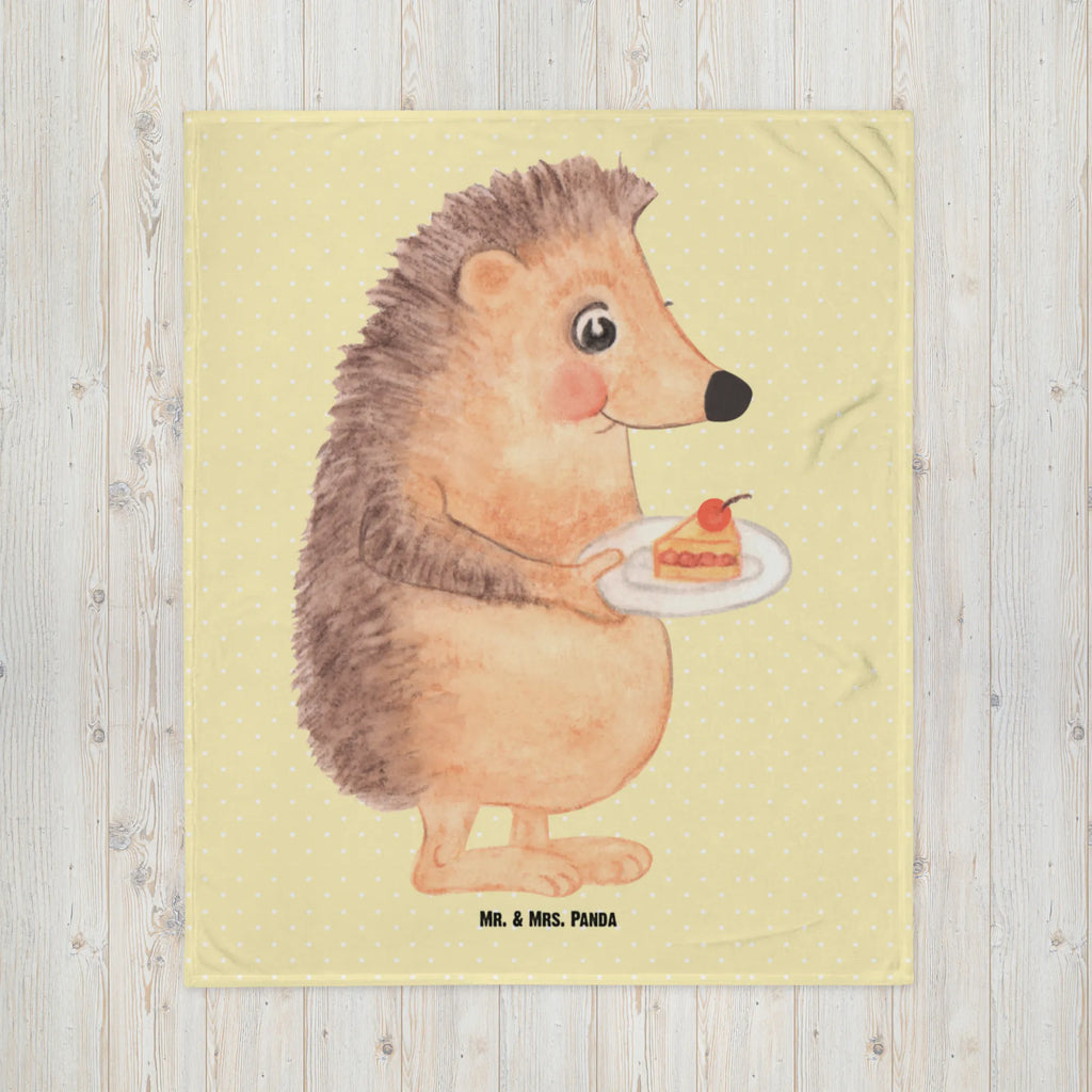 Kocyk dla niemowląt jeż kawałek ciasta Motywy zwierzęce, dobra energia, zabawne powiedzonka, zwierzęta