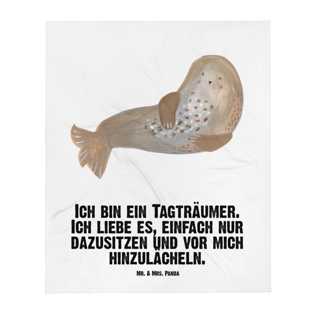 Kocyk dla niemowląt foka śmiech Babyecke Kuscheldecke, Babygeschenk, Krabbeldecke, Geschenk Geburt, Babydecke, Tiermotive, Gute Laune, lustige Sprüche, Tiere, Seehund, Ostsee, Robben, Strand, Nordsee, Meerestier, Robbe