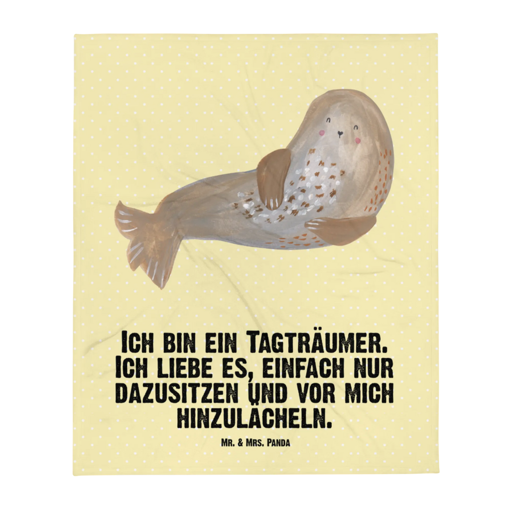 Kocyk dla niemowląt foka śmiech Babyecke Kuscheldecke, Babygeschenk, Krabbeldecke, Geschenk Geburt, Babydecke, Tiermotive, Gute Laune, lustige Sprüche, Tiere, Seehund, Ostsee, Robben, Strand, Nordsee, Meerestier, Robbe