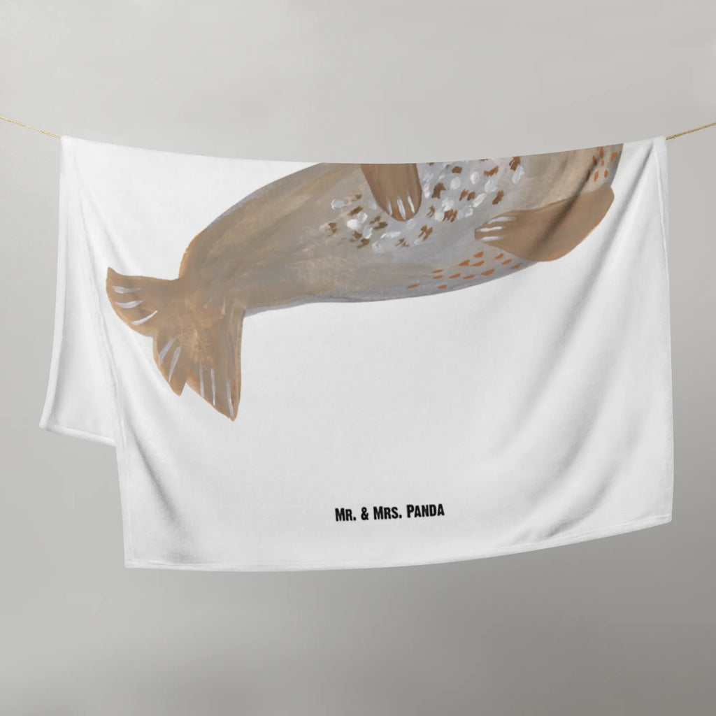 Kocyk dla niemowląt foka śmiech Babyecke Kuscheldecke, Babygeschenk, Krabbeldecke, Geschenk Geburt, Babydecke, Tiermotive, Gute Laune, lustige Sprüche, Tiere, Seehund, Ostsee, Robben, Strand, Nordsee, Meerestier, Robbe