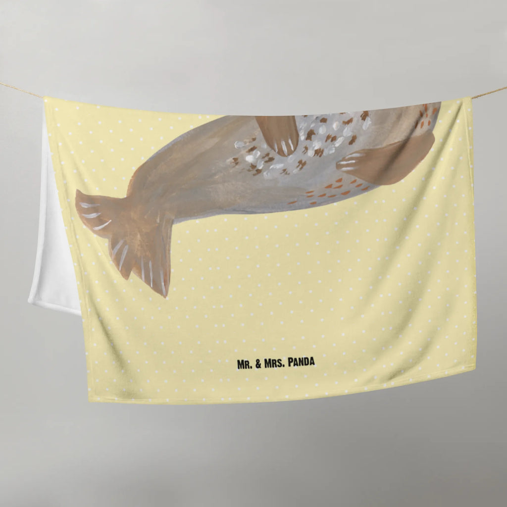 Kocyk dla niemowląt foka śmiech Babyecke Kuscheldecke, Babygeschenk, Krabbeldecke, Geschenk Geburt, Babydecke, Tiermotive, Gute Laune, lustige Sprüche, Tiere, Seehund, Ostsee, Robben, Strand, Nordsee, Meerestier, Robbe