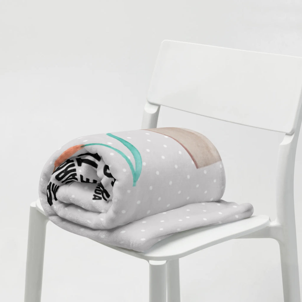 Babydecke Otter mit Stein Babydecke, Krabbeldecke, Babyecke Kuscheldecke, Babygeschenk, Geschenk Geburt, Otter, Fischotter, Seeotter, Otter Seeotter See Otter