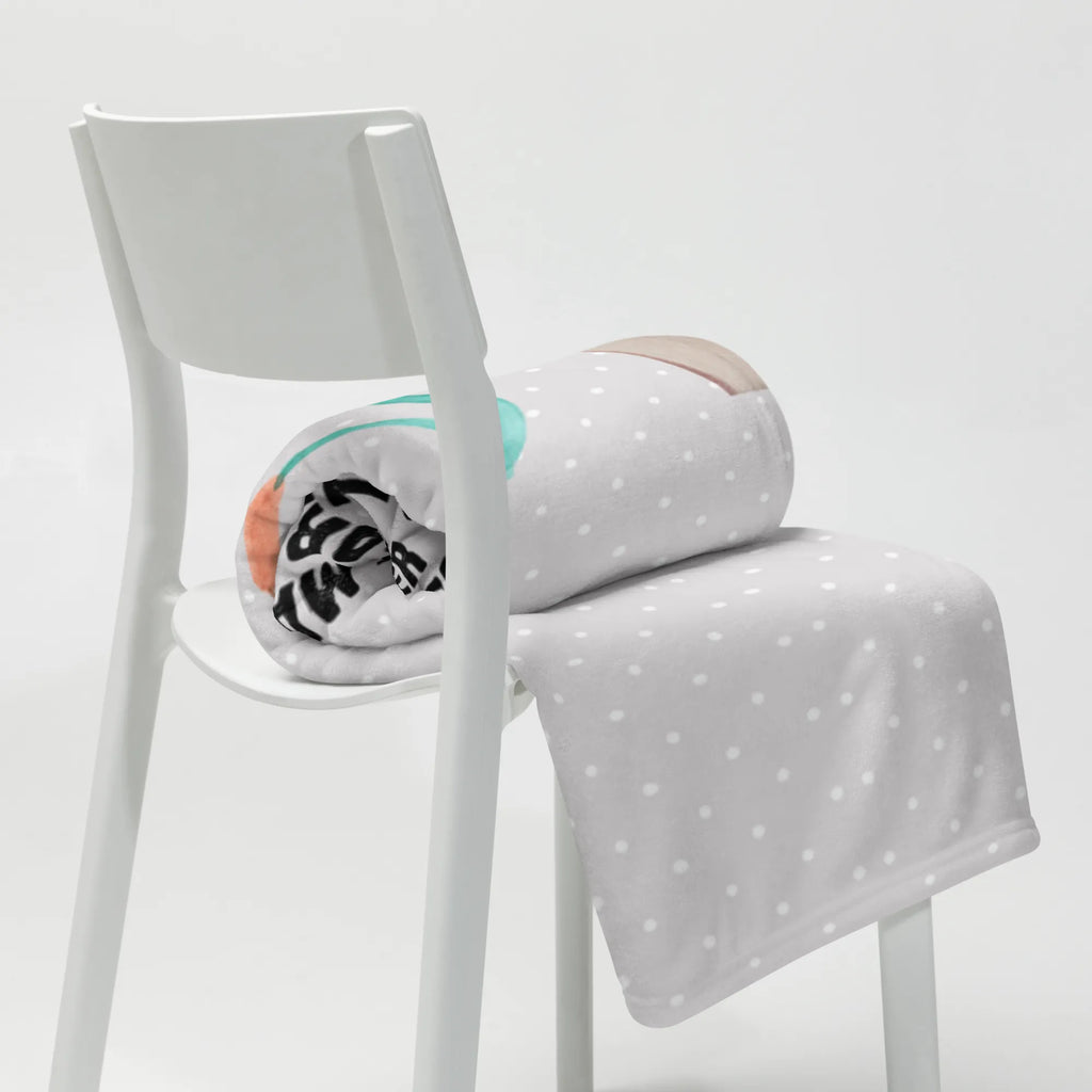 Babydecke Otter mit Stein Babydecke, Krabbeldecke, Babyecke Kuscheldecke, Babygeschenk, Geschenk Geburt, Otter, Fischotter, Seeotter, Otter Seeotter See Otter