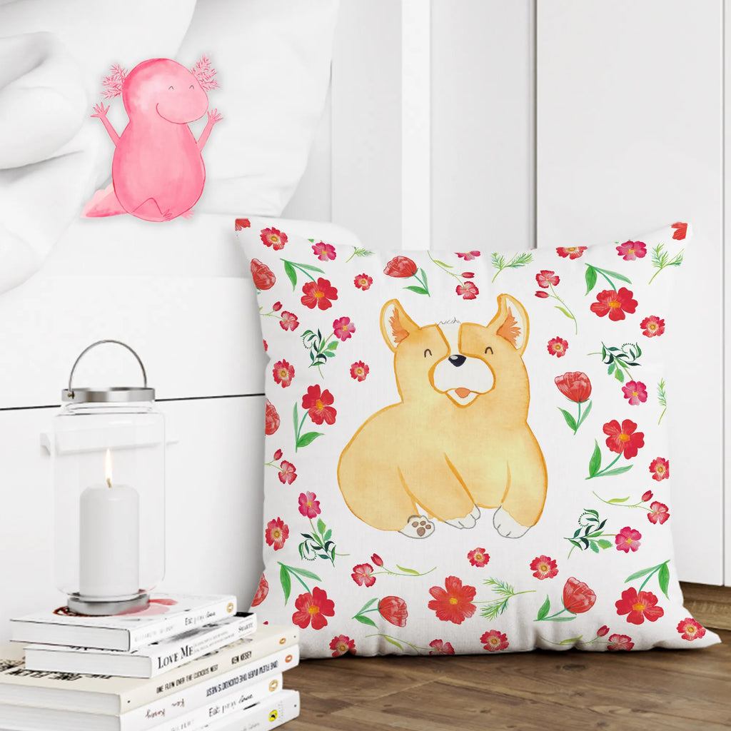 Cushion Corgie pattern settee, 40 x 40, soft, Pillow, bedroom, pad, couch, cushion, fluffy, bed, sofa, pillow case, 40x40, pillows, dog, mutt, hound, woof, dog mama, dog breed, love dogs, love for dogs, dog decorative items, bag with dog print, funny gifts for dog owners, what do you give a dog lover, Christmas gifts for dogs, gifts for dogs, dog sayings, joy of life, sayings, dog's sayings, saying, motivation, Welsh Corgie Pembroke, Corgie, british