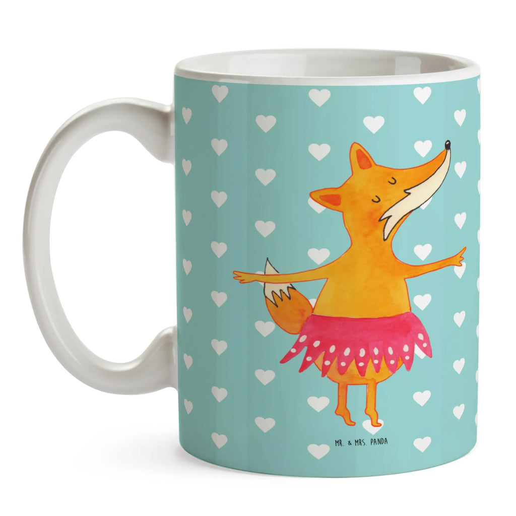 Tasse Fuchs Ballerina Tasse mit Motiven, Tasse mit Zitaten, Kaffeetasse, Porzellantasse, Tasse, Bürotasse, Keramiktasse, Teetasse, Geschenktasse, Fuchs, Ballett, Tänzerin, Füchsin, Party, Einladung, Fuchs Spruch, Geburtstag, Ballerina, Füchse, Tanzen