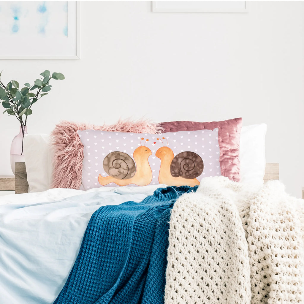 80x40 Poduszki dla par Miłość ślimaków Miłość, partner, przyjaciel, przyjaciółka, mąż, żona, wesele, zaręczyny, prośba o rękę, prezent miłosny, rocznica, dzień ślubu