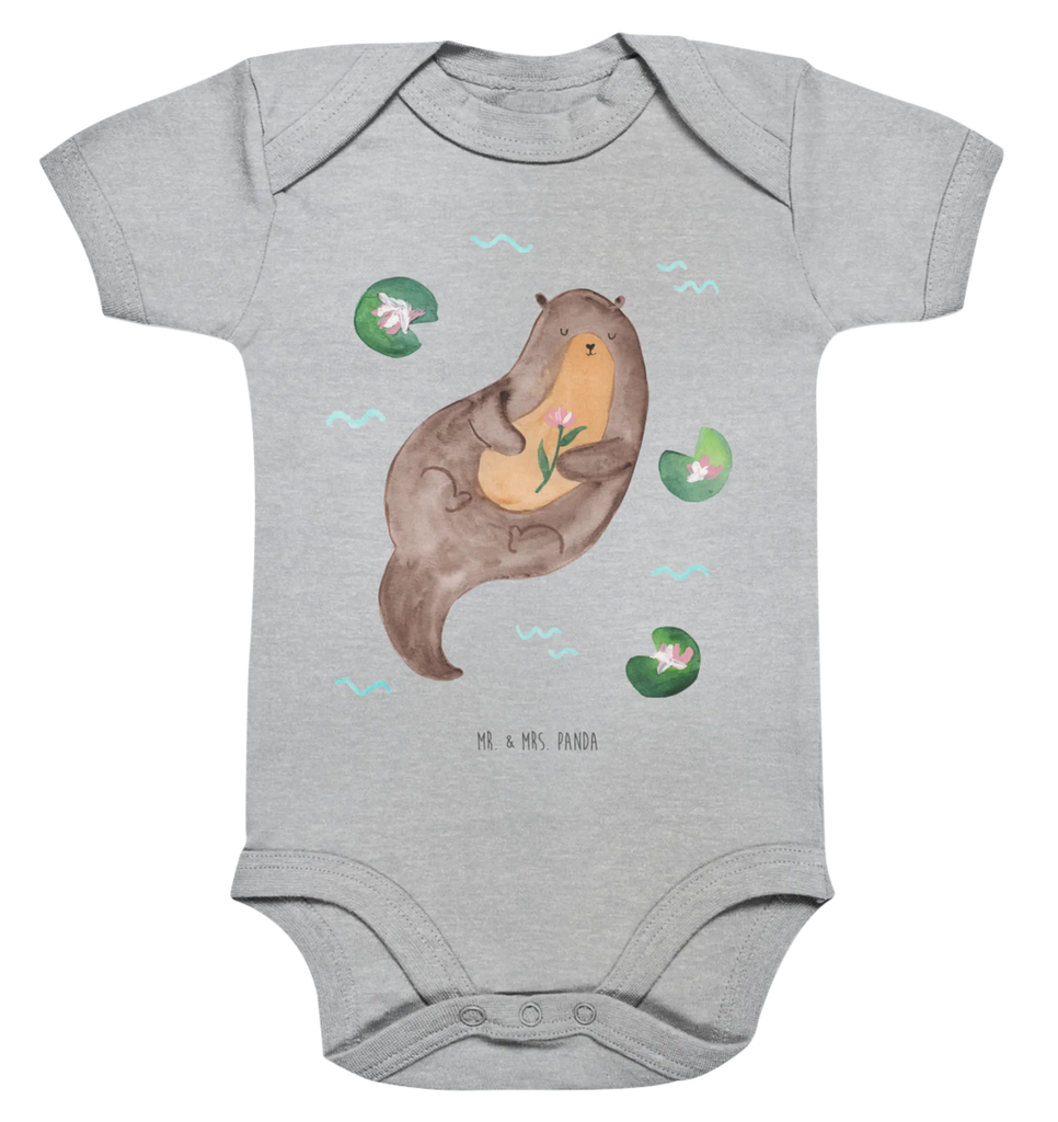 Organic Baby Body Otter Seerose babykleidung strampler, Einteiler, Babybody, babyanzug, bio babybody, strampelanzug, baby overall, Baby-Body, Babystrampler, Baby Body, babykleidung body, Strampler, overall baby, Seeotter, Fischotter, Otter, Otter Seeotter See Otter
