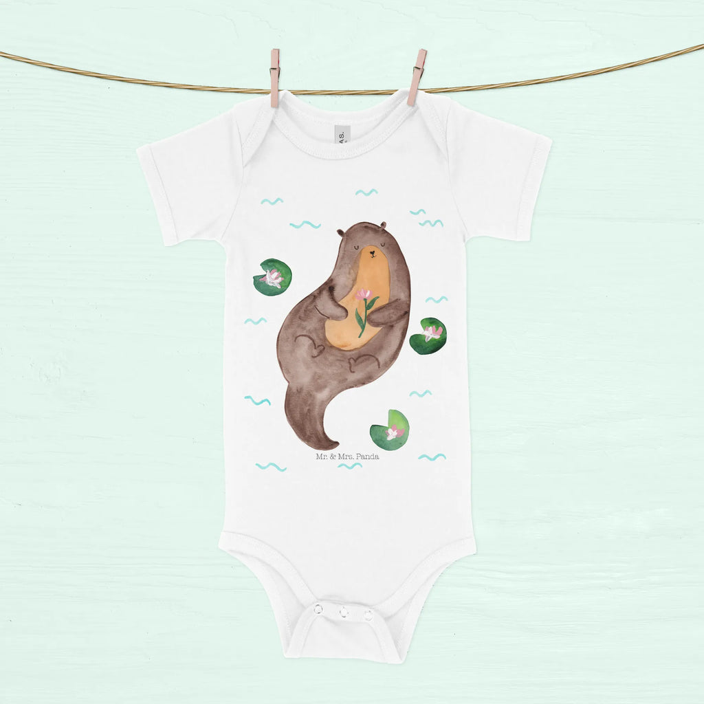 Organic Baby Body Otter Seerose babykleidung strampler, Einteiler, Babybody, babyanzug, bio babybody, strampelanzug, baby overall, Baby-Body, Babystrampler, Baby Body, babykleidung body, Strampler, overall baby, Seeotter, Fischotter, Otter, Otter Seeotter See Otter