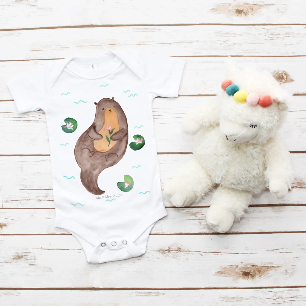 Organic Baby Body Otter Seerose babykleidung strampler, Einteiler, Babybody, babyanzug, bio babybody, strampelanzug, baby overall, Baby-Body, Babystrampler, Baby Body, babykleidung body, Strampler, overall baby, Seeotter, Fischotter, Otter, Otter Seeotter See Otter