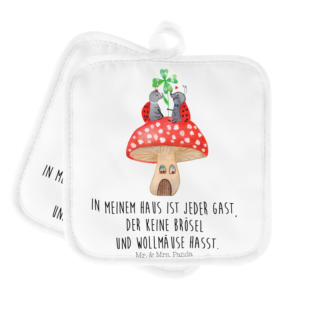 2-elementowy zestaw podkładek pod garnki biedronka Muchomor Motywy zwierzęce, dobra energia, zabawne powiedzonka, zwierzęta