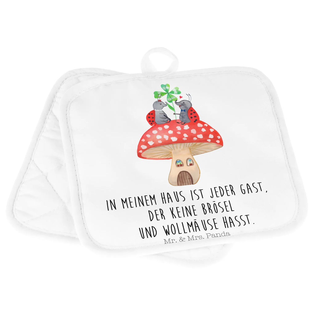 2-elementowy zestaw podkładek pod garnki biedronka Muchomor Motywy zwierzęce, dobra energia, zabawne powiedzonka, zwierzęta