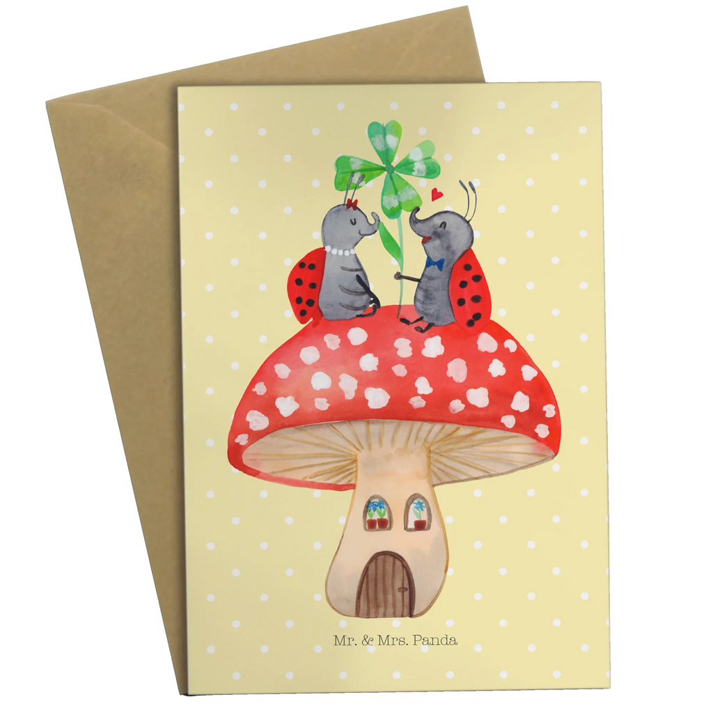 Greetings card ladybug toadstool babykarte, abiturkarte, firmungskarte, Glückwunschkarte, osterkarten, valentinstagskarte, hochzeitskarten, spruchkarte, genesungskarte, glückwunschkarten, kommunionskarte, dankeskarten, weihnachtskarten, osterkarte, neujahrskarte, Grußkarte, Grußkarten, einladungskarten, Beileidskarte, jubiläumskarte, Klappkarte, vatertagskarte, Motivkarte, Lustige Sprüche, Tiere, Tiermotive, Gute Laune, Haus, Zuhause, Marienkäfer, Wohnung, Fleigenpilzhaus, Fliegenpilz