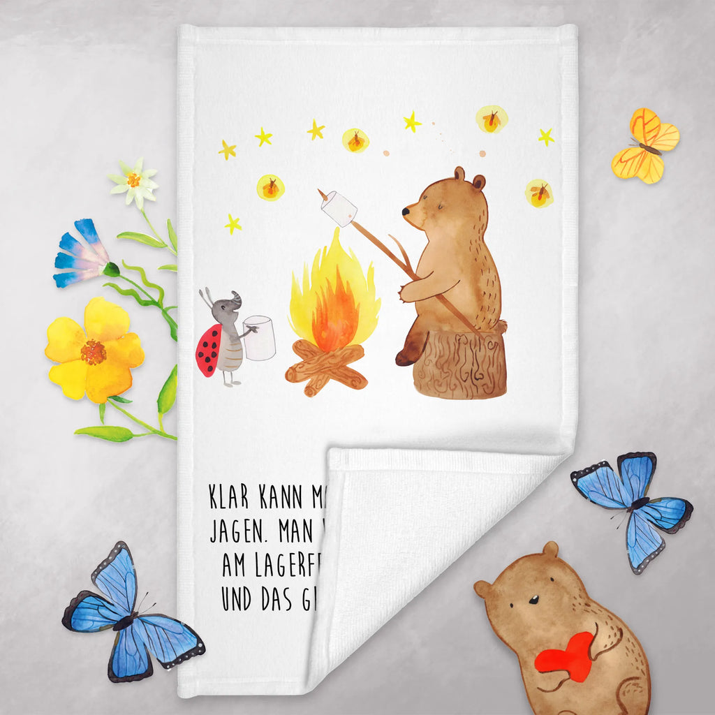 Hand towel Bear & Ladybird campfire bath towel, children, bathroom, big, Towel, towels, baby, bear, teddy, teddy bear, cuddly toy, Campfire