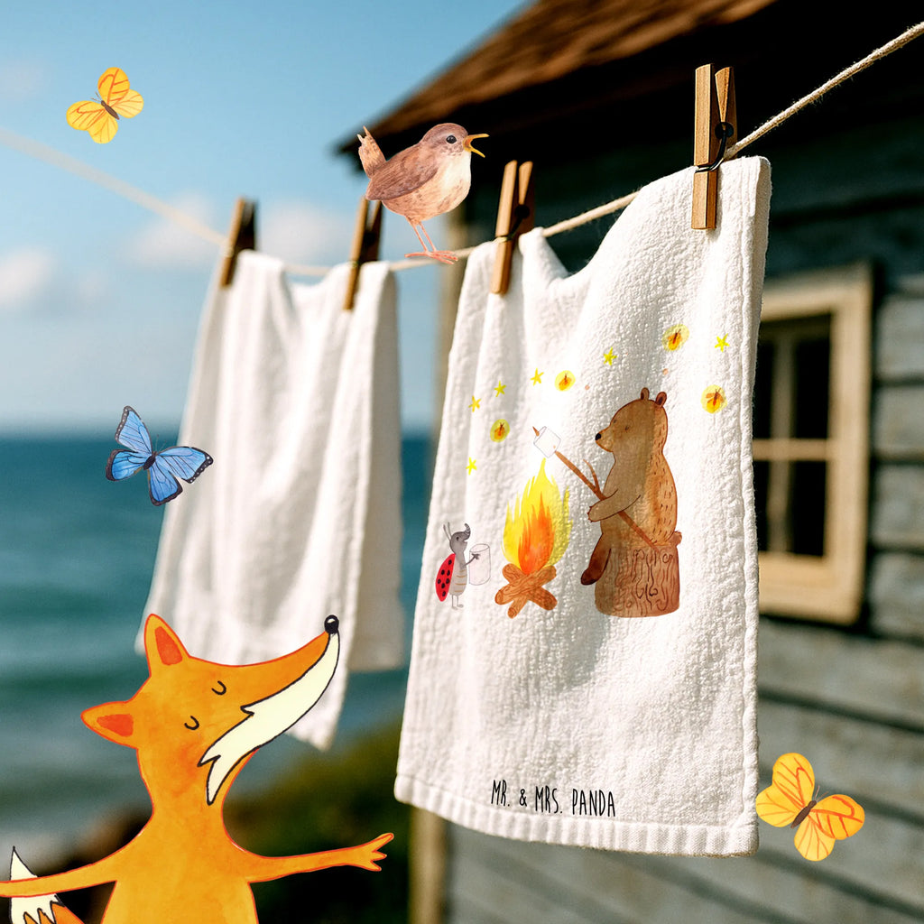 Hand towel Bear & Ladybird campfire bath towel, children, bathroom, big, Towel, towels, baby, bear, teddy, teddy bear, cuddly toy, Campfire