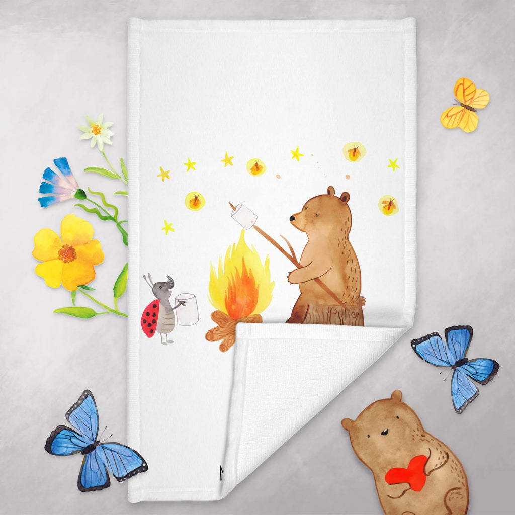 Hand towel Bear & Ladybird campfire bath towel, children, bathroom, big, Towel, towels, baby, bear, teddy, teddy bear, cuddly toy, Campfire