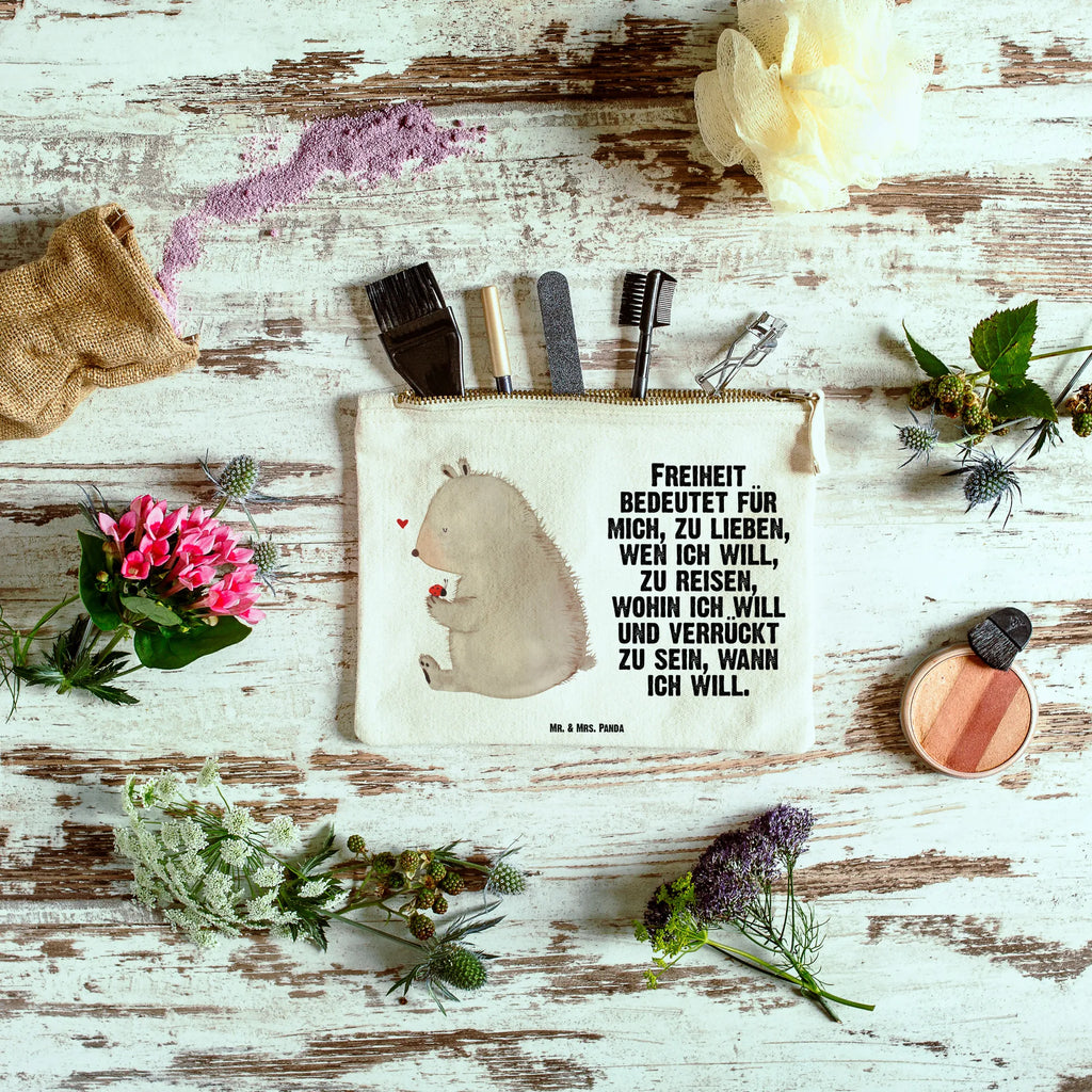 torebka na makijaż niedźwiedź biedronka Niedźwiedź, Miś, Pluszowy miś