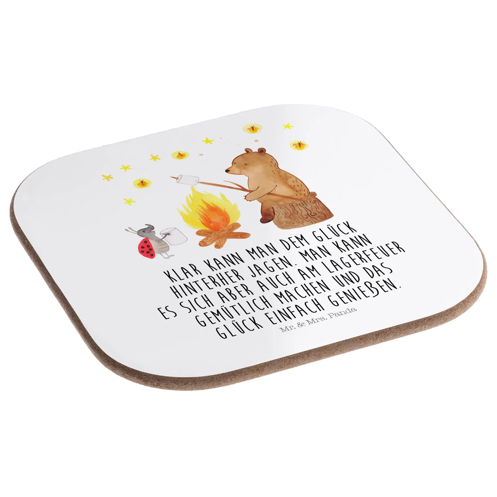 Square coaster Bear & Ladybird campfire presents, gifts, Coasters, party, glass coasters, gift, breakfast, bear, teddy, teddy bear, cuddly toy, Campfire