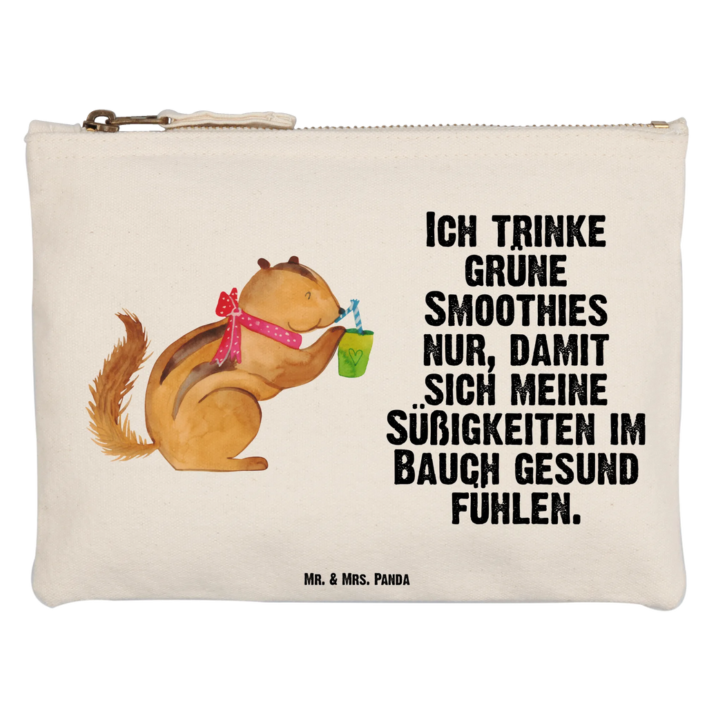 Make-up bag Squirrel smoothies Schminkbeutel, Kulturtasche, toiletry bag, pinsel tasche, utensilientasche, beauty tasche, Mäppchen, beauty case, Federmappe, Kulturbeutel, Waschbeutel, aufbewahrungstasche, aufbewahrungsbeutel, Schlampermäppchen, Etui, Kosmetiktasche, kosmetiktäschchen, Schminktasche, Schminktäschchen, Waschtasche, pencil case, Stiftemäppchen, Kosmetikbeutel, Tiermotive, Tiere, Lustige Sprüche, Gute Laune, Diät, Green Smoothies, Eichhörnchen, Abnehmen, Streifenhörnchen
