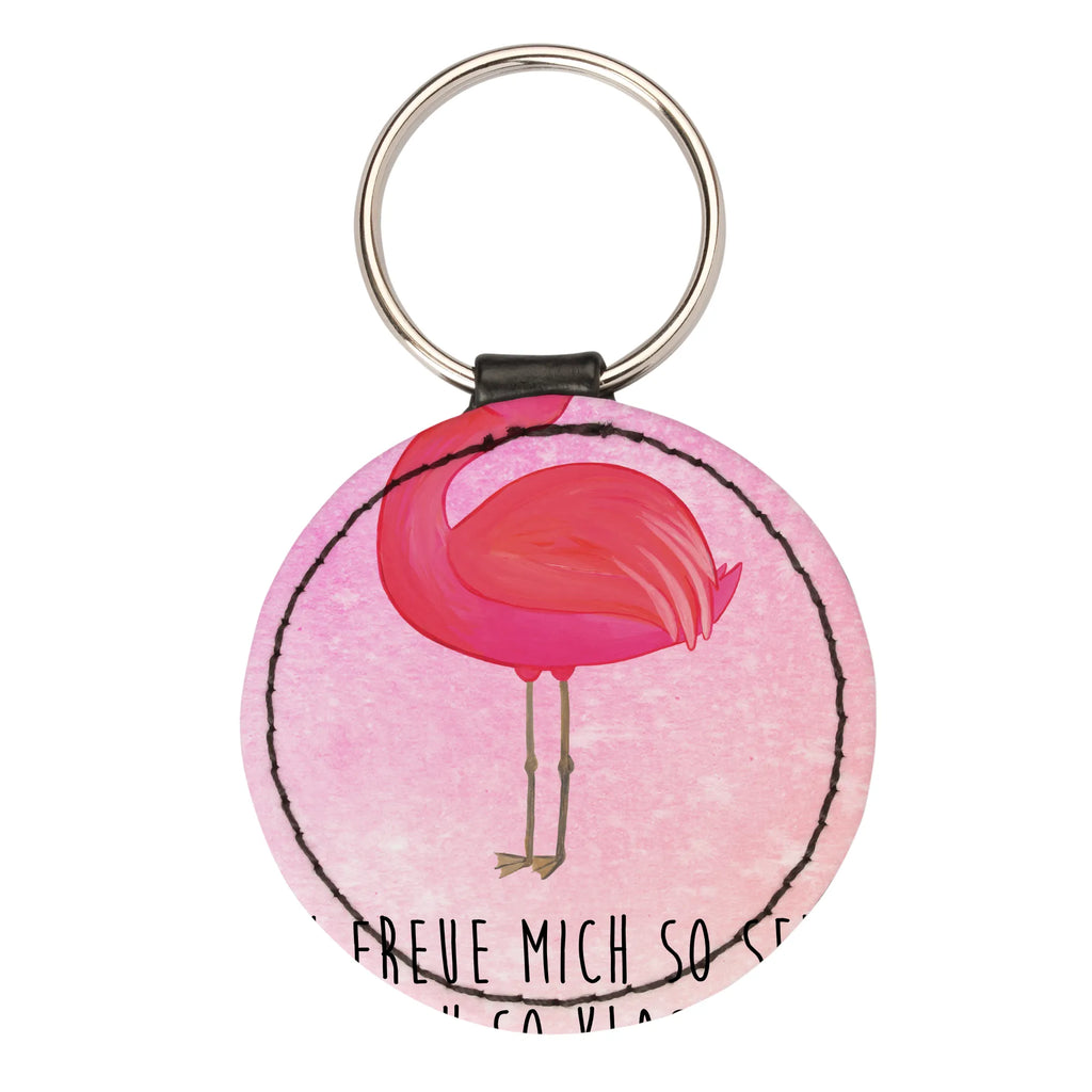 Rund Schlüsselanhänger Flamingo Yoga Schlüsselaccessoire, mini schlüsselanhänger, Schlüsselanhänger, Taschenanhänger, schlüsselbund anhänger, Flamingo, Yoga-Übung, Namaste, Achtsamkeit, Entspannung, Ärger, Tiefenentspannung, Aufregen, Vogel, Yoga