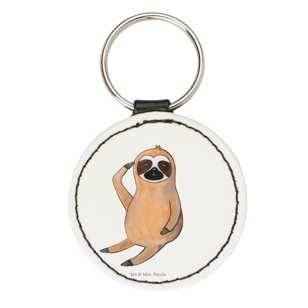 Okrągły brelok leniwiec ptak Leniwiec, prezent z leniwcem, dekoracja z leniwcem