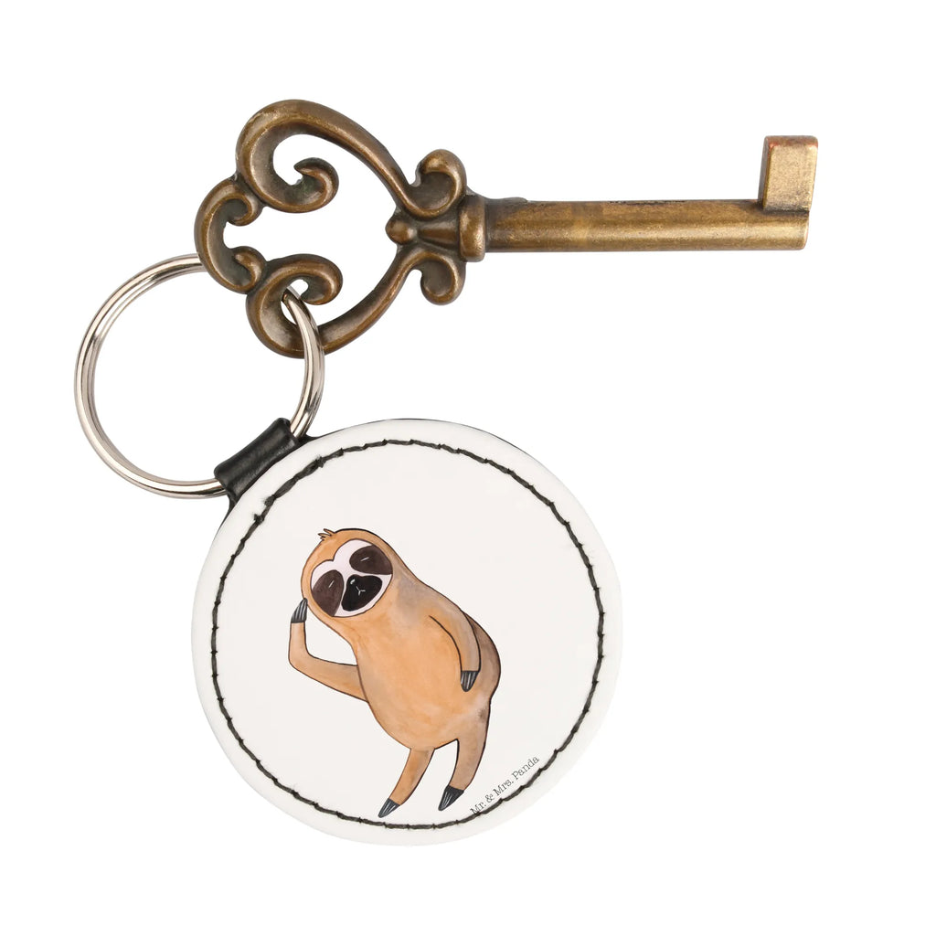 Okrągły brelok leniwiec ptak Leniwiec, prezent z leniwcem, dekoracja z leniwcem