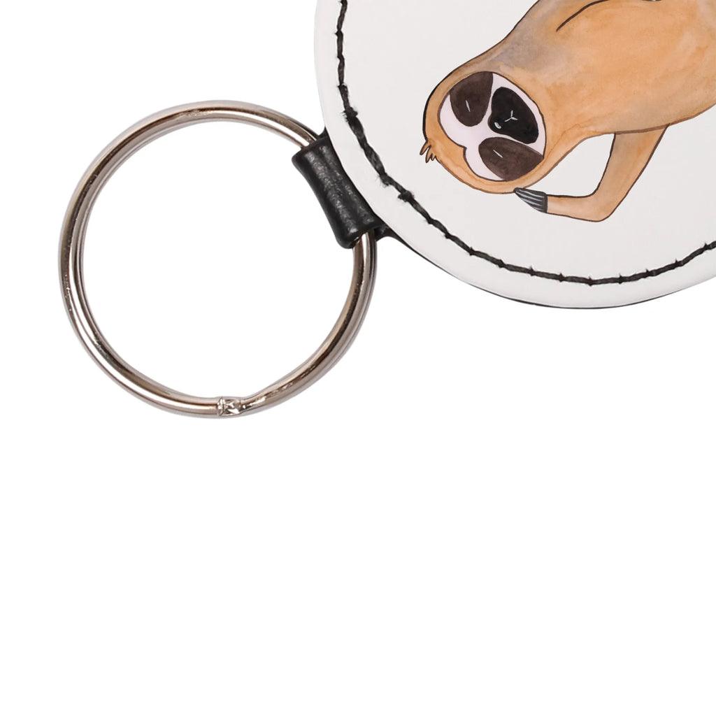 Okrągły brelok leniwiec ptak Leniwiec, prezent z leniwcem, dekoracja z leniwcem