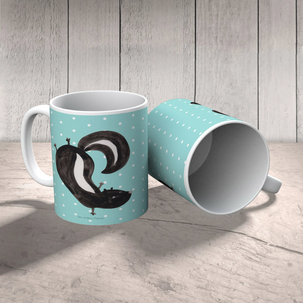 Mug skunk handstand gift mug, porcelain mug, custom mug, ceramic mug, mug, personalized mug, tea mug, coffee mug, latte mug, office mug, novelty mug, mug with quotes, mug with designs, Skunk, child, wild animal, skunk, predator, playful, stink, playground