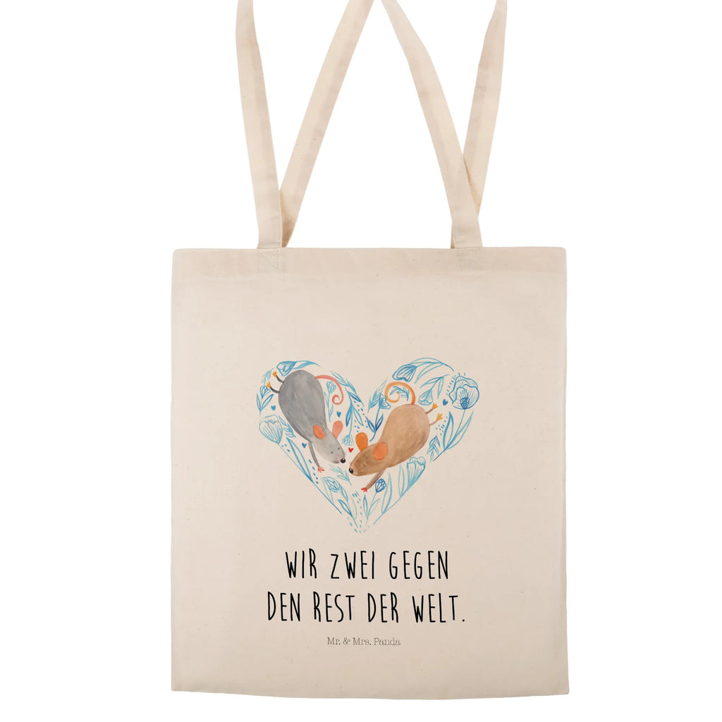 Tote bag Mice heart Strandtasche, Laptoptasche, Badetasche, Stofftasche, Jutetasche, Einkaufstasche, Shopper, Beutel, Tasche, Schultertasche, Einkaufstüte, Beuteltasche, Umhängetasche, Jutebeutel, Tragetasche, Stoffbeutel, Liebe, Partner, Freund, Freundin, Ehemann, Ehefrau, Heiraten, Verlobung, Heiratsantrag, Liebesgeschenk, Jahrestag, Hocheitstag, Hochzeit, Mäuse, Maus, Love, Geschenk für zwei, Lieblingsmensch, Liebesbotschaft, Gemeinsamkeit, Liebesbeweis