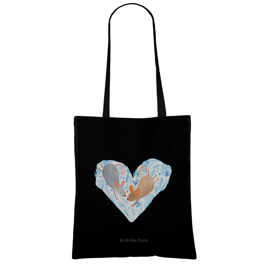 Tote bag Mice heart Strandtasche, Laptoptasche, Badetasche, Stofftasche, Jutetasche, Einkaufstasche, Shopper, Beutel, Tasche, Schultertasche, Einkaufstüte, Beuteltasche, Umhängetasche, Jutebeutel, Tragetasche, Stoffbeutel, Liebe, Partner, Freund, Freundin, Ehemann, Ehefrau, Heiraten, Verlobung, Heiratsantrag, Liebesgeschenk, Jahrestag, Hocheitstag, Hochzeit, Mäuse, Maus, Love, Geschenk für zwei, Lieblingsmensch, Liebesbotschaft, Gemeinsamkeit, Liebesbeweis