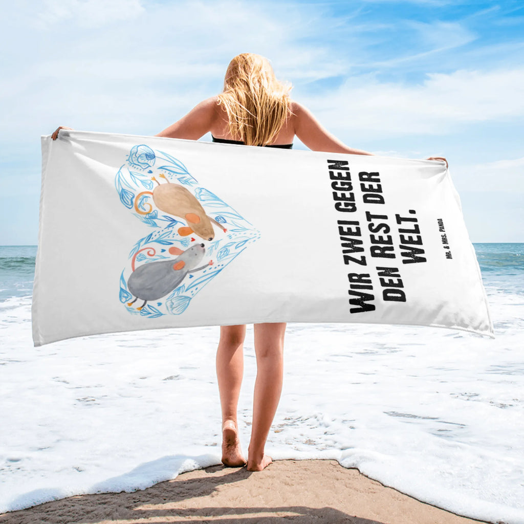 XL ręcznik kąpielowy Myszy serce Miłość, partner, przyjaciel, przyjaciółka, mąż, żona, wesele, zaręczyny, prośba o rękę, prezent miłosny, rocznica, dzień ślubu