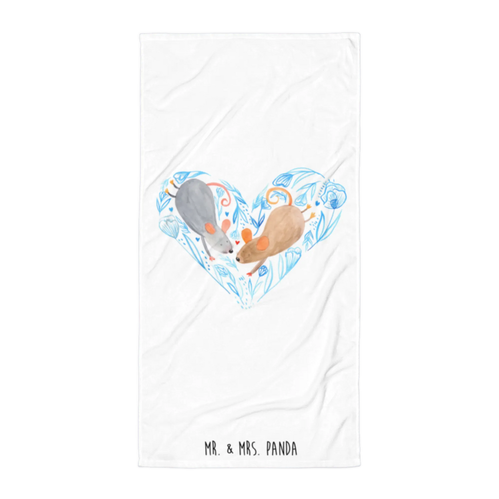XL ręcznik kąpielowy Myszy serce Miłość, partner, przyjaciel, przyjaciółka, mąż, żona, wesele, zaręczyny, prośba o rękę, prezent miłosny, rocznica, dzień ślubu