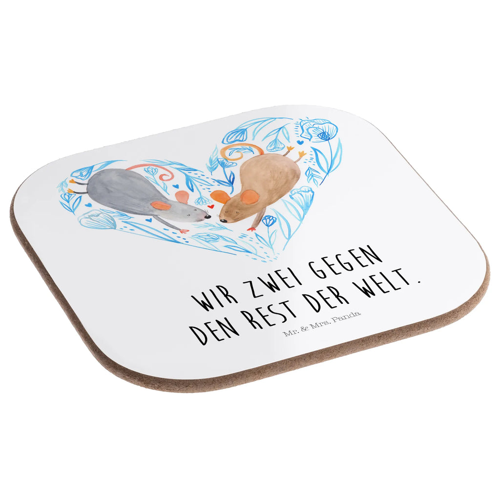 Square coaster Mice heart glass coasters, presents, breakfast, party, gift, Coasters, gifts, Love, Loving, Two, Together, Marriage, Engagement, Proposal of marriage, Love gift, gift for her, gift for him, anniversary gift, proof of love, togetherness, love message, anniversary, love, mouse, mice, engagement, wedding, favourite person, love gift, gift for two