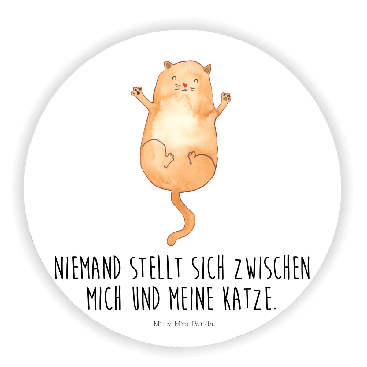 Round magnet Cat Embrace animal lover, tomcat, kitty, meow, kitten, housecat, mama cat, love cats, cat image, cat fan, cat lover, cat fancier, cat decoration, gift for cat lover, cat owner, funny cats, cat sayings, cat motto, funny cat gifts, fan merchandise, cat stuff, cat love, pet, friends, girlfriend, pussy