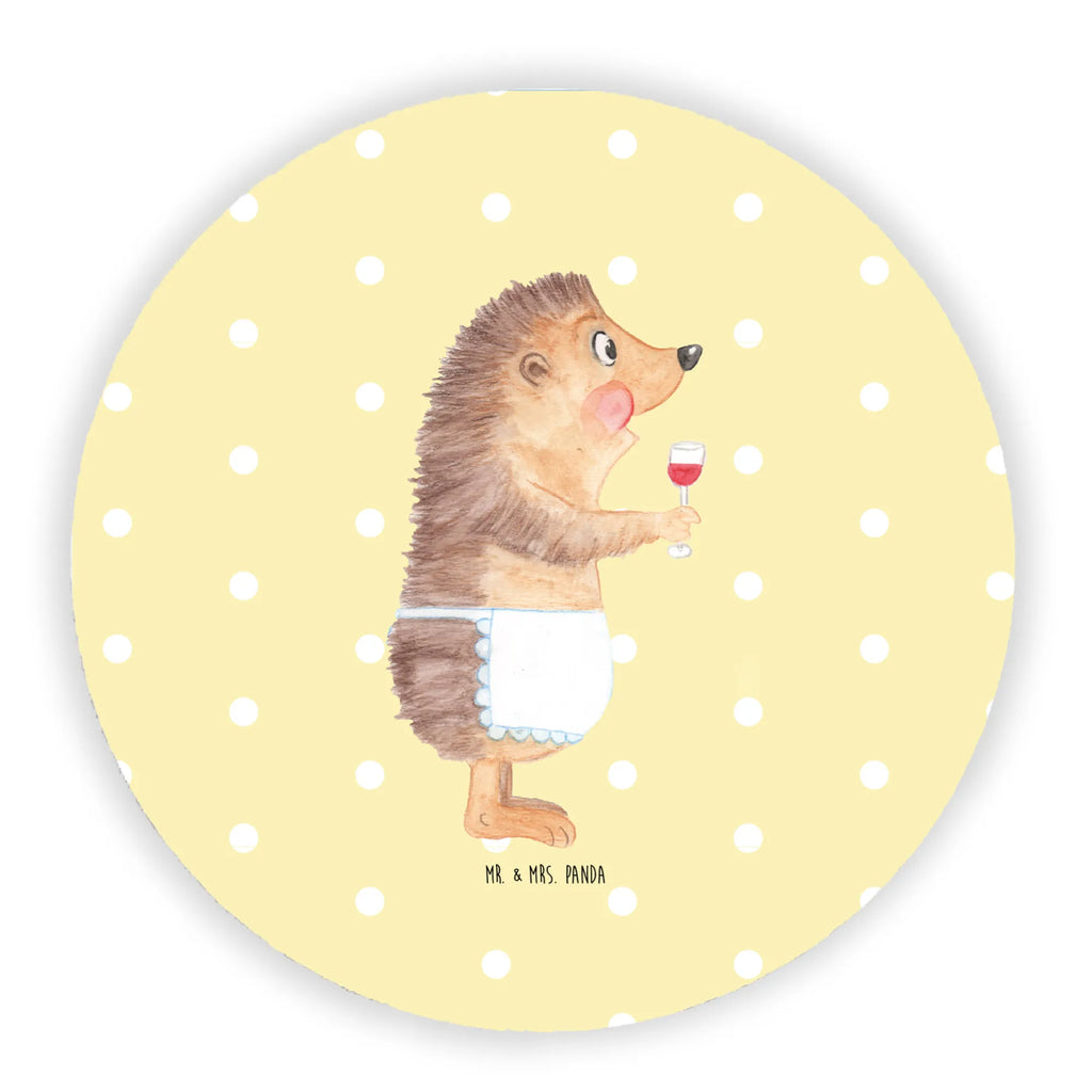 Okrągły magnes jeż wino Motywy zwierzęce, dobra energia, zabawne powiedzonka, zwierzęta