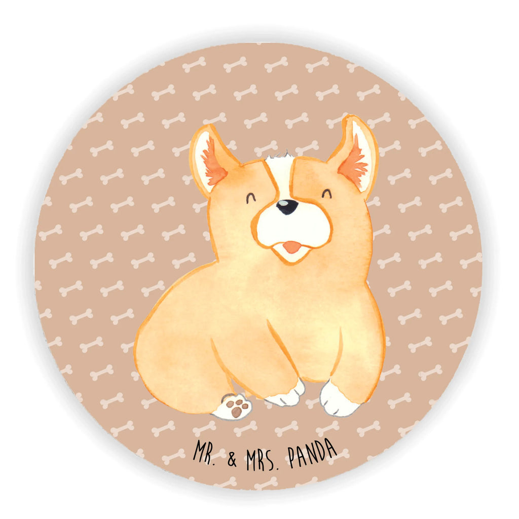 Okrągły magnes Corgi Pies, motyw psa, zwierzę domowe, rasa psa, miłośnik zwierząt, właściciel psa, powiedzenia