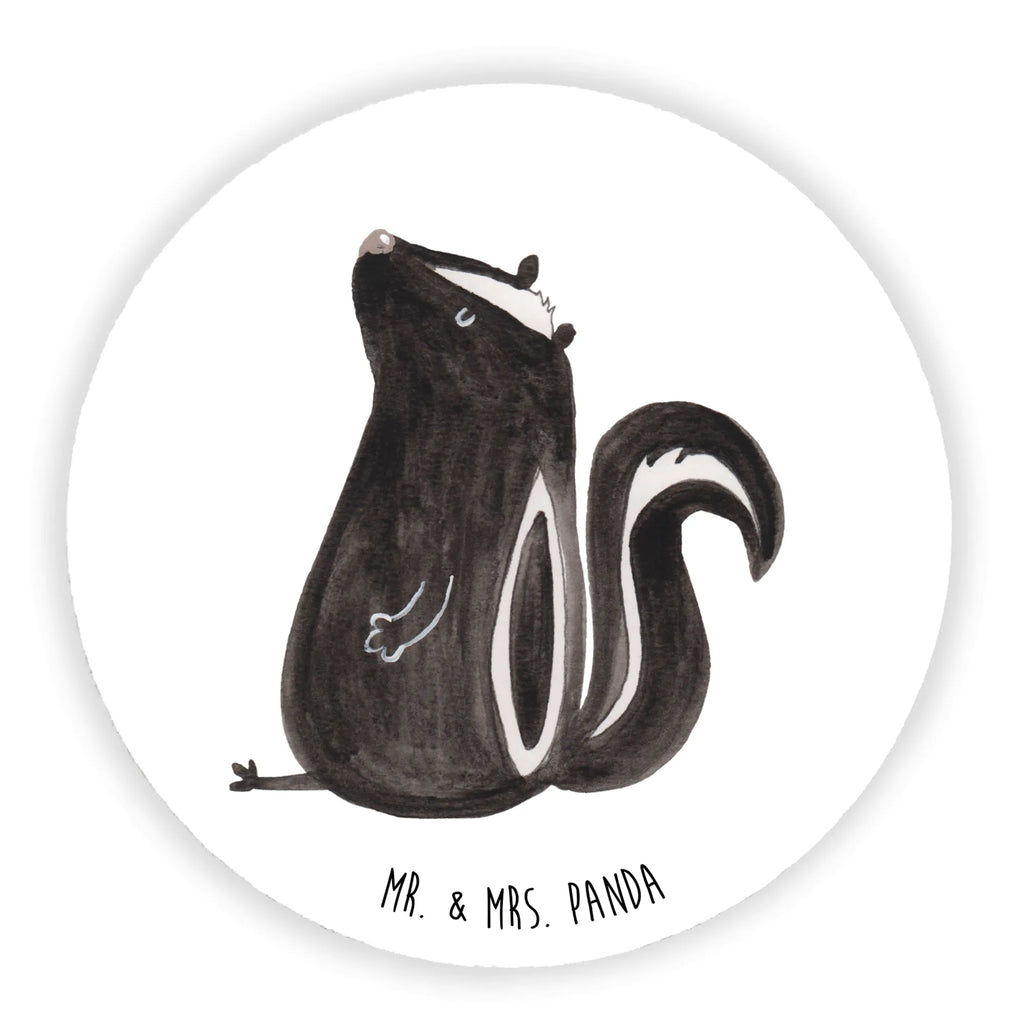 Okrągły magnes skunks siedzenie Stinktier, Skunk