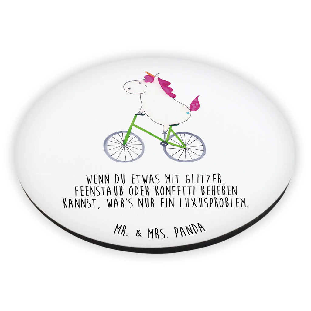 Round magnet unicorn cyclist refrigerator magnets, calendar magnet, magnet, magnetic board, refrigerator magnet, office magnet, unicorn, unicorns, present, bike, love affliction, cycling, luxury problem, grief, fairy dust, confetti, cyclist gift, wheel