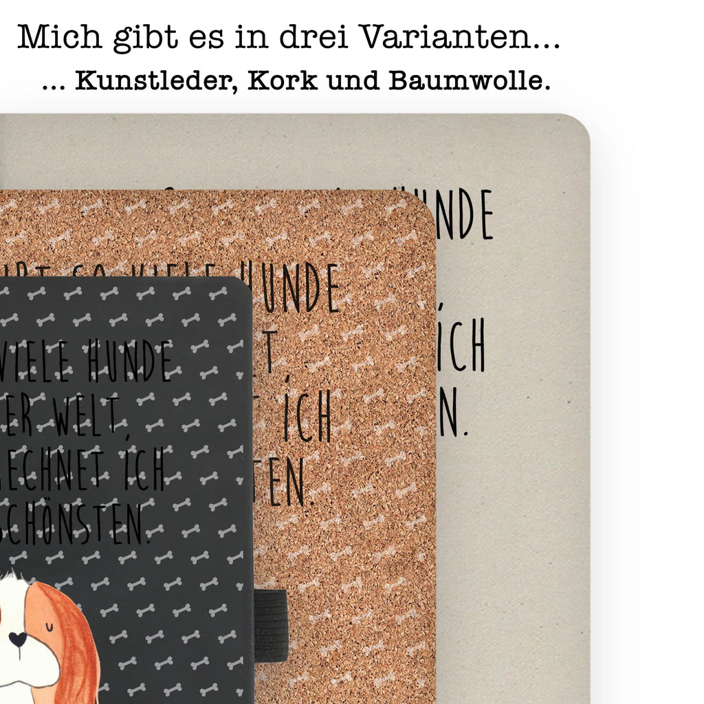 Cotton notebook Dog Cavalier King Charles Spaniel writing book, entry book, notepad, sketchbook, notes, diary, journal, notebook, address book, dog, mutt, hound, woof, dog mama, dog breed, love dogs, love for dogs, dog decorative items, bag with dog print, funny gifts for dog owners, what do you give a dog lover, Christmas gifts for dogs, gifts for dogs, dog sayings, Spaniel, Cavalier King Charles Spaniel, Sayings, most beautiful dog, Dog, Cocker Spaniel