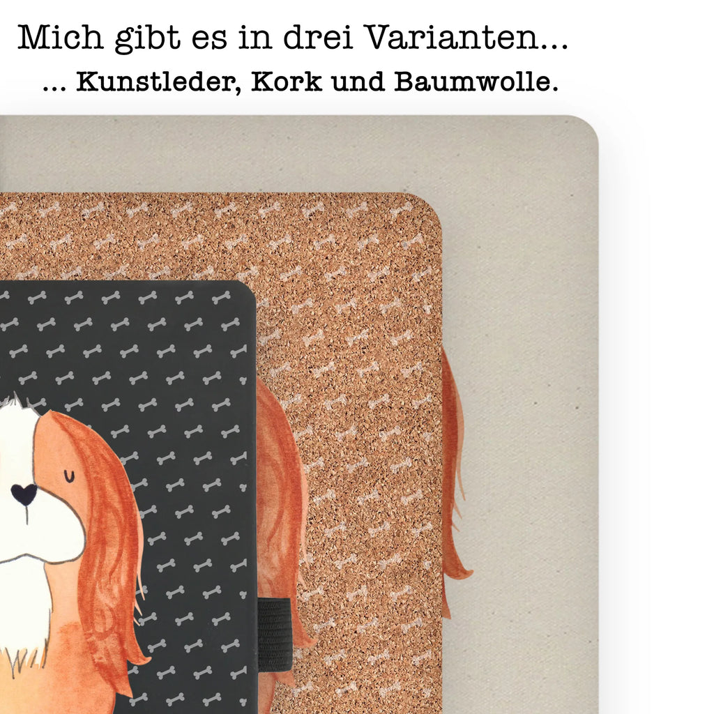 Cotton notebook Dog Cavalier King Charles Spaniel writing book, entry book, notepad, sketchbook, notes, diary, journal, notebook, address book, dog, mutt, hound, woof, dog mama, dog breed, love dogs, love for dogs, dog decorative items, bag with dog print, funny gifts for dog owners, what do you give a dog lover, Christmas gifts for dogs, gifts for dogs, dog sayings, Spaniel, Cavalier King Charles Spaniel, Sayings, most beautiful dog, Dog, Cocker Spaniel