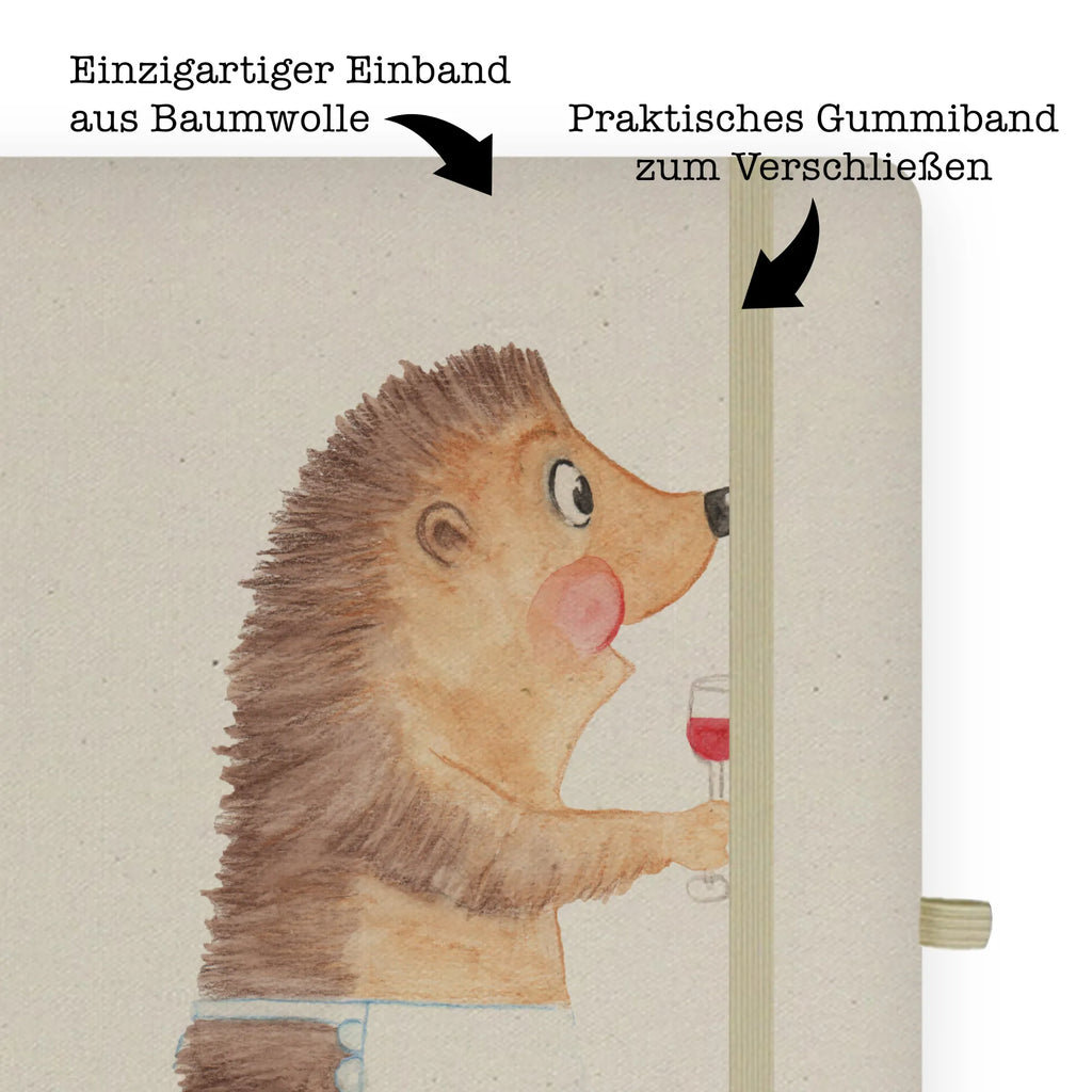 Cotton notebook Hedgehog wine diary, notes, sketchbook, address book, writing book, notepad, notebook, entry book, journal, small animals, cute, funny, cute animal motives, hand drawn, small world, funny sayings, good mood, happy, gifts, gift ideas, special gifts, animal lover, card, hedgehog, gift wine lover, white wine, gift wine drinker, wine glass, red wine, drinking wine, wine saying, wine decoration