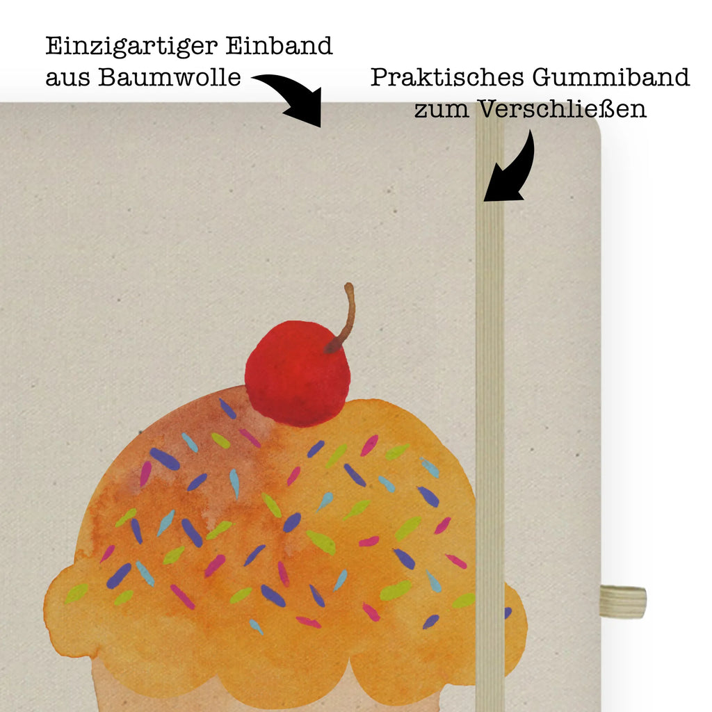 Bawełniany notatnik DIN A4 Babeczka Motywy zwierzęce, dobra energia, zabawne powiedzonka, zwierzęta