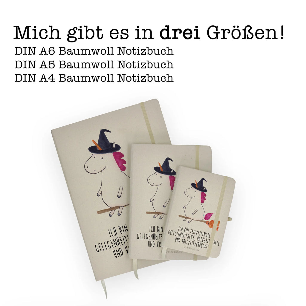 Bawełniany notatnik DIN A4 jednorożec Czarownica Jednorożec, jednorożce, dekoracje jednorożca, jednorożec