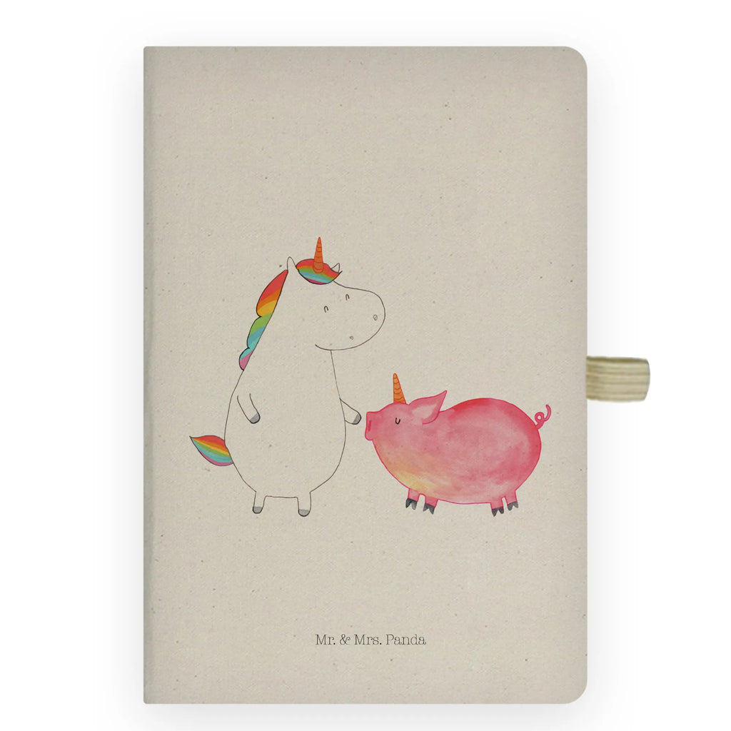 Bawełniany notatnik DIN A4 jednorożec świnia Jednorożec, jednorożce, dekoracje jednorożca, jednorożec