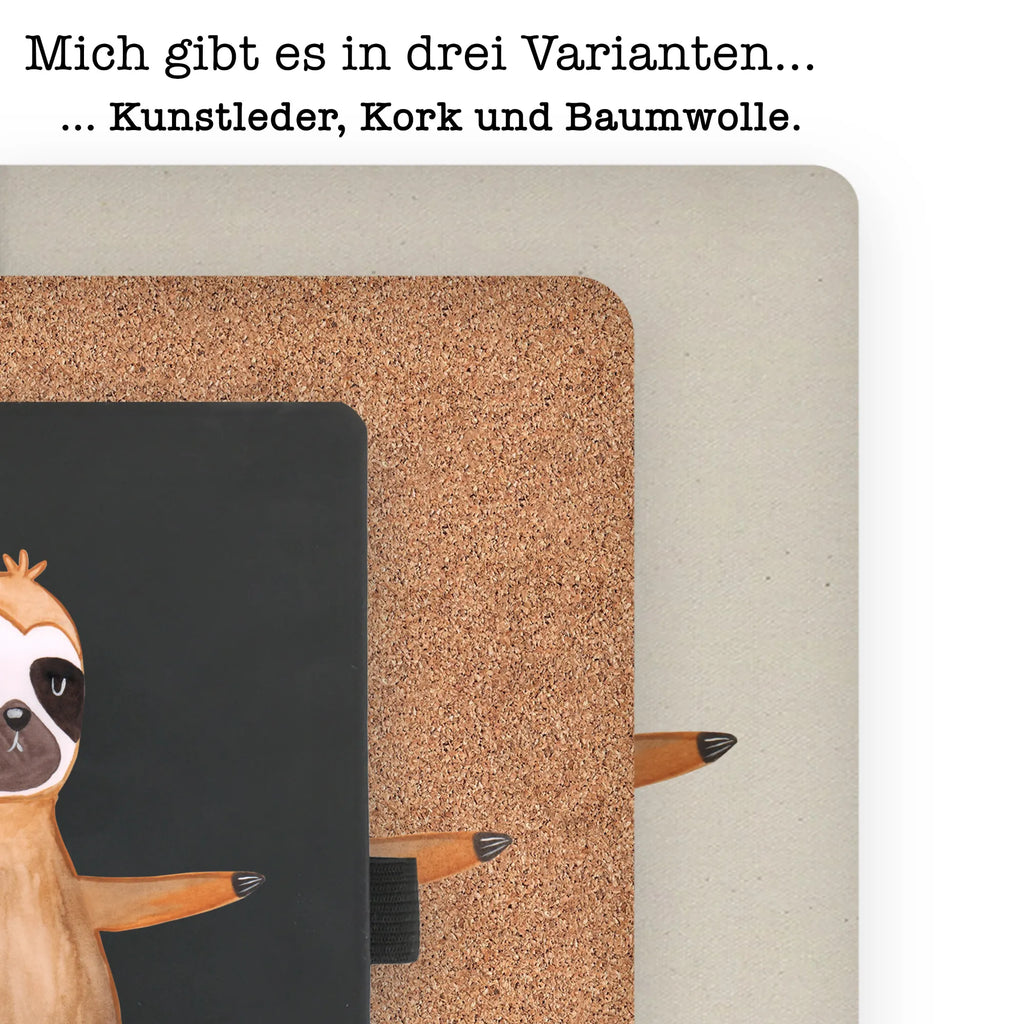 Cotton notebook sloth yoga notepad, sketchbook, entry book, notebook, notes, address book, diary, journal, writing book, Sloth, sloth, trend animal, namaste, lazy, favorite animal, warrior, yoga, yoga exercises